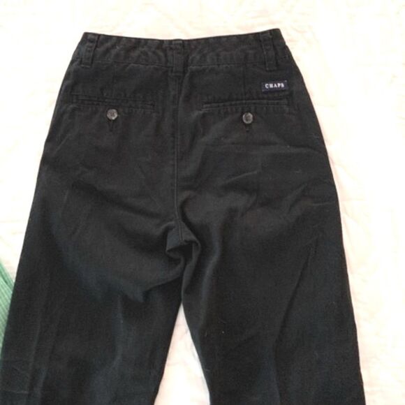 Chaps | Black Casual Big Boys Uniform Pants Trousers 8 - Picture 4 of 4